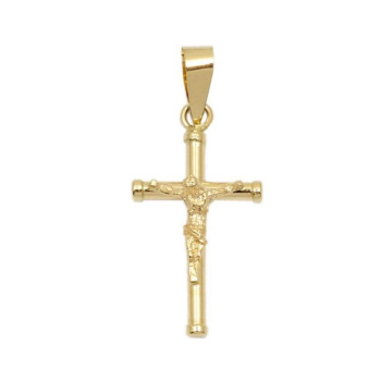 Cruz pequeña con cristo comunion de oro