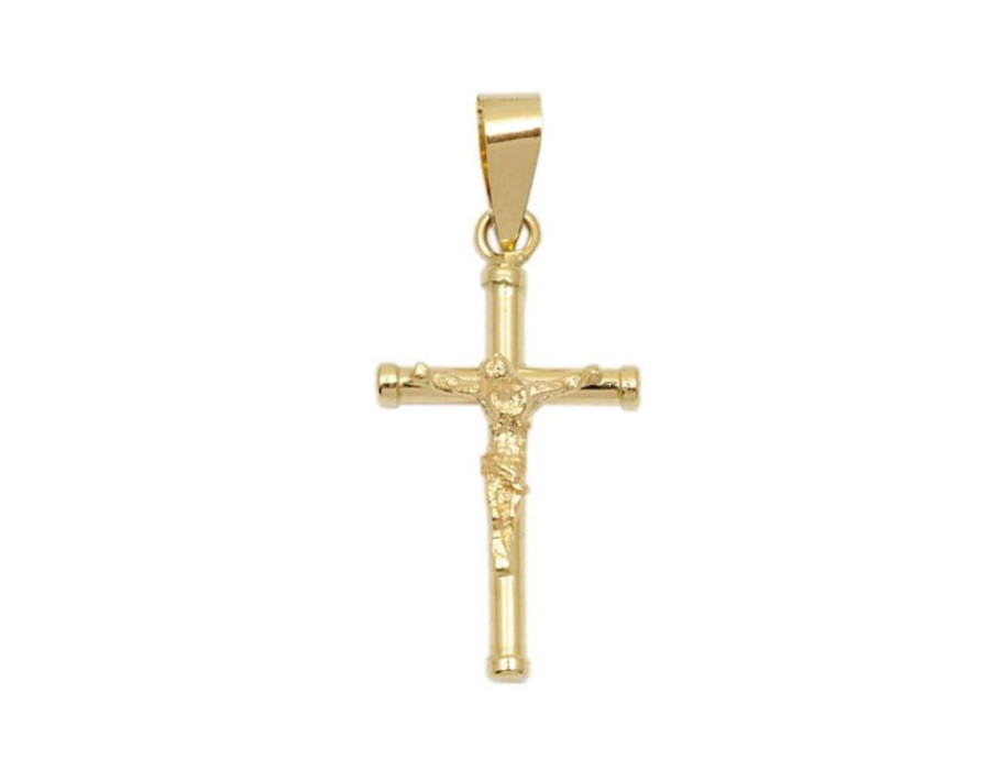Cruz pequeña con cristo comunion de oro